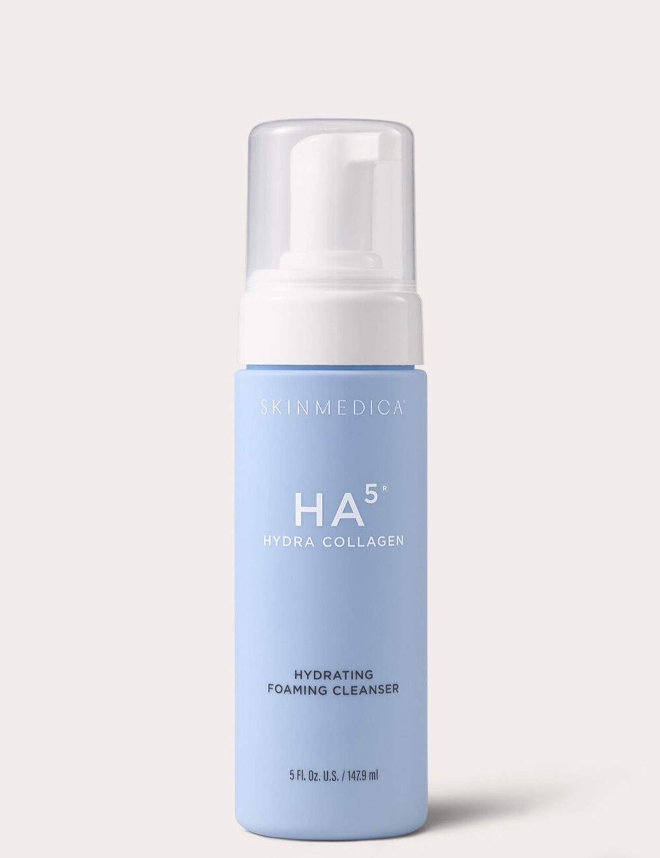 SkinMedica HA5 Hydra Collagen Hydrating Foaming Cleanser with vegan collagen, 148 mL blue bottle, available at TK Beauté in Livermore, CA