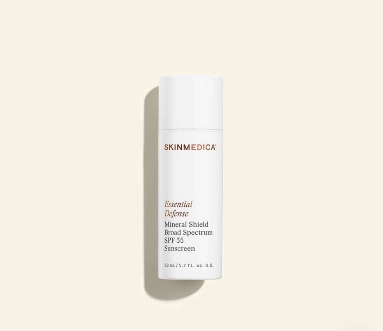 SkinMedica Essential Defense Mineral Shield SPF 35, 50 mL 100% mineral broad-spectrum sunscreen, available at TK Beauté in Livermore, CA